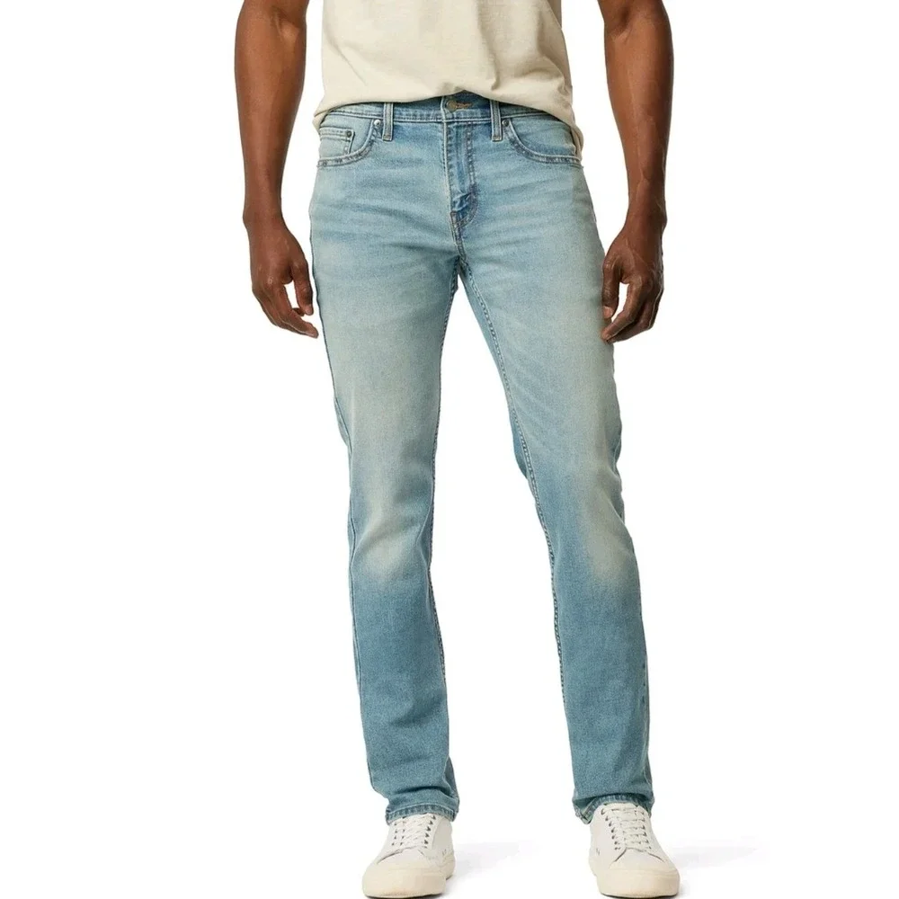 Levi Strauss Signature Men's Slim Fit Flex Jeans 30x32 Light Wash New NWT